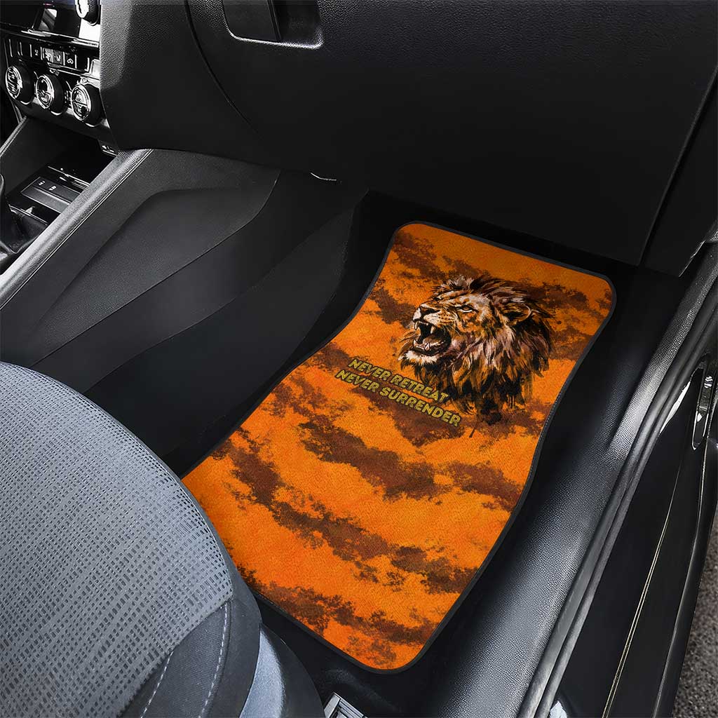 Shaka Zulu Car Mats Warrior Fiery Roaring Lion - Never Retreat Never Surrender African Strength and Courage - African Pride