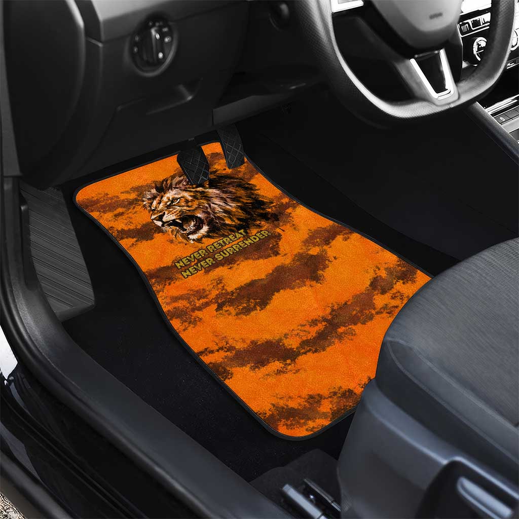 Shaka Zulu Car Mats Warrior Fiery Roaring Lion - Never Retreat Never Surrender African Strength and Courage - African Pride