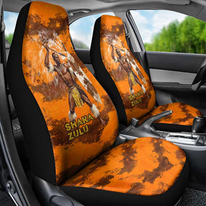 Shaka Zulu Car Seat Cover Warrior Fiery Roaring Lion - Never Retreat Never Surrender African Strength and Courage - African Pride