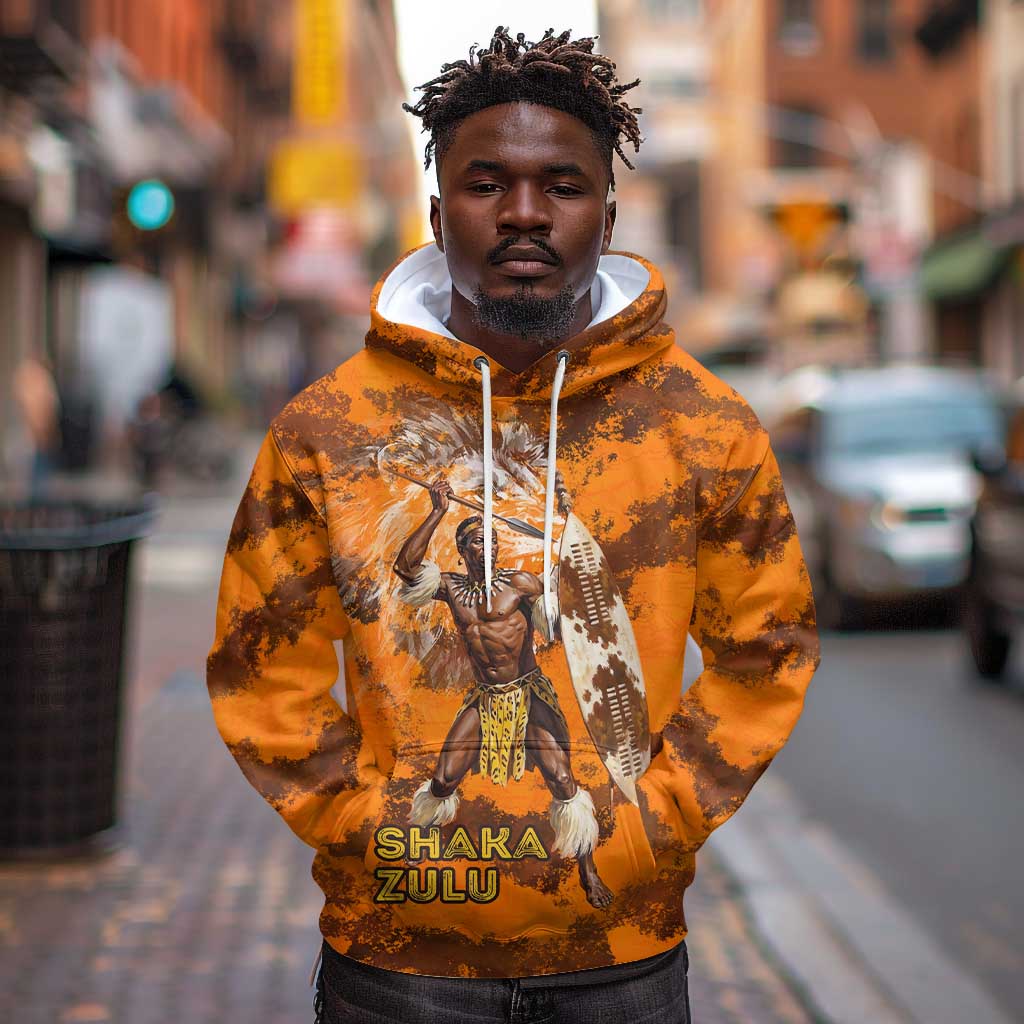 Shaka Zulu Hoodie Warrior Fiery Roaring Lion - Never Retreat Never Surrender African Strength and Courage - African Pride
