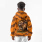 Shaka Zulu Kid Hoodie Warrior Fiery Roaring Lion - Never Retreat Never Surrender African Strength and Courage - African Pride