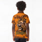 Shaka Zulu Kid Polo Shirt Warrior Fiery Roaring Lion - Never Retreat Never Surrender African Strength and Courage - African Pride