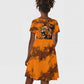 Shaka Zulu Kid Short Sleeve Dress Warrior Fiery Roaring Lion - Never Retreat Never Surrender African Strength and Courage - African Pride