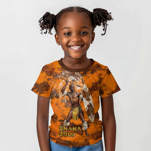 Shaka Zulu Kid T shirt Warrior Fiery Roaring Lion - Never Retreat Never Surrender African Strength and Courage - African Pride