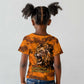 Shaka Zulu Kid T shirt Warrior Fiery Roaring Lion - Never Retreat Never Surrender African Strength and Courage - African Pride