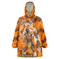 Shaka Zulu Kid Wearable Blanket Hoodie Warrior Fiery Roaring Lion - Never Retreat Never Surrender African Strength and Courage - African Pride