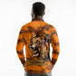Shaka Zulu Long Sleeve Polo Shirt Warrior Fiery Roaring Lion - Never Retreat Never Surrender African Strength and Courage - African Pride