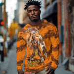 Shaka Zulu Long Sleeve Shirt Warrior Fiery Roaring Lion - Never Retreat Never Surrender African Strength and Courage - African Pride