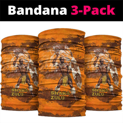 Shaka Zulu Neck Gaiter Warrior Fiery Roaring Lion - Never Retreat Never Surrender African Strength and Courage - African Pride
