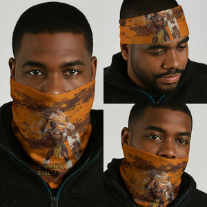 Shaka Zulu Neck Gaiter Warrior Fiery Roaring Lion - Never Retreat Never Surrender African Strength and Courage - African Pride