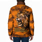 Shaka Zulu Padded Jacket Warrior Fiery Roaring Lion - Never Retreat Never Surrender African Strength and Courage - African Pride