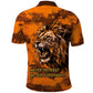 Shaka Zulu Polo Shirt Warrior Fiery Roaring Lion - Never Retreat Never Surrender African Strength and Courage - African Pride