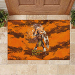Shaka Zulu Rubber Doormat Warrior Fiery Roaring Lion - Never Retreat Never Surrender African Strength and Courage - African Pride