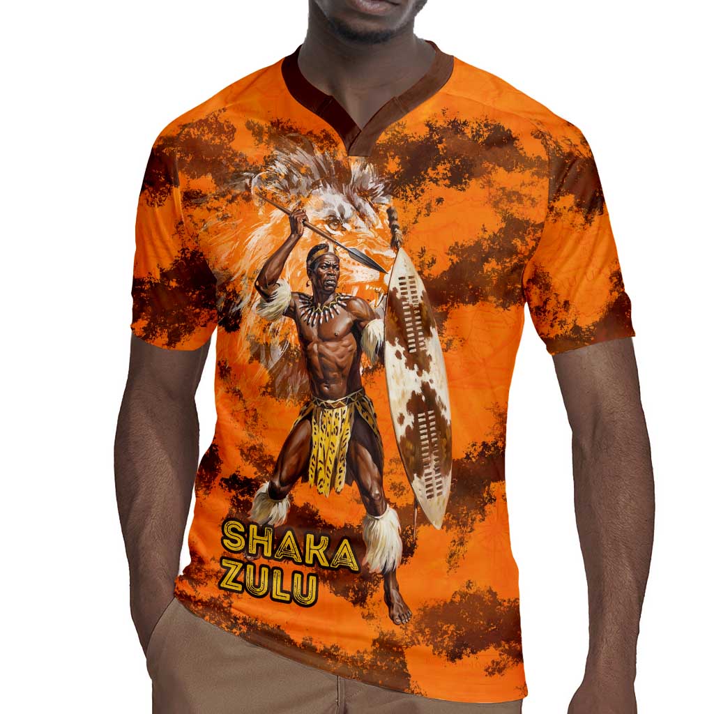 Shaka Zulu Rugby Jersey Warrior Fiery Roaring Lion - Never Retreat Never Surrender African Strength and Courage - African Pride