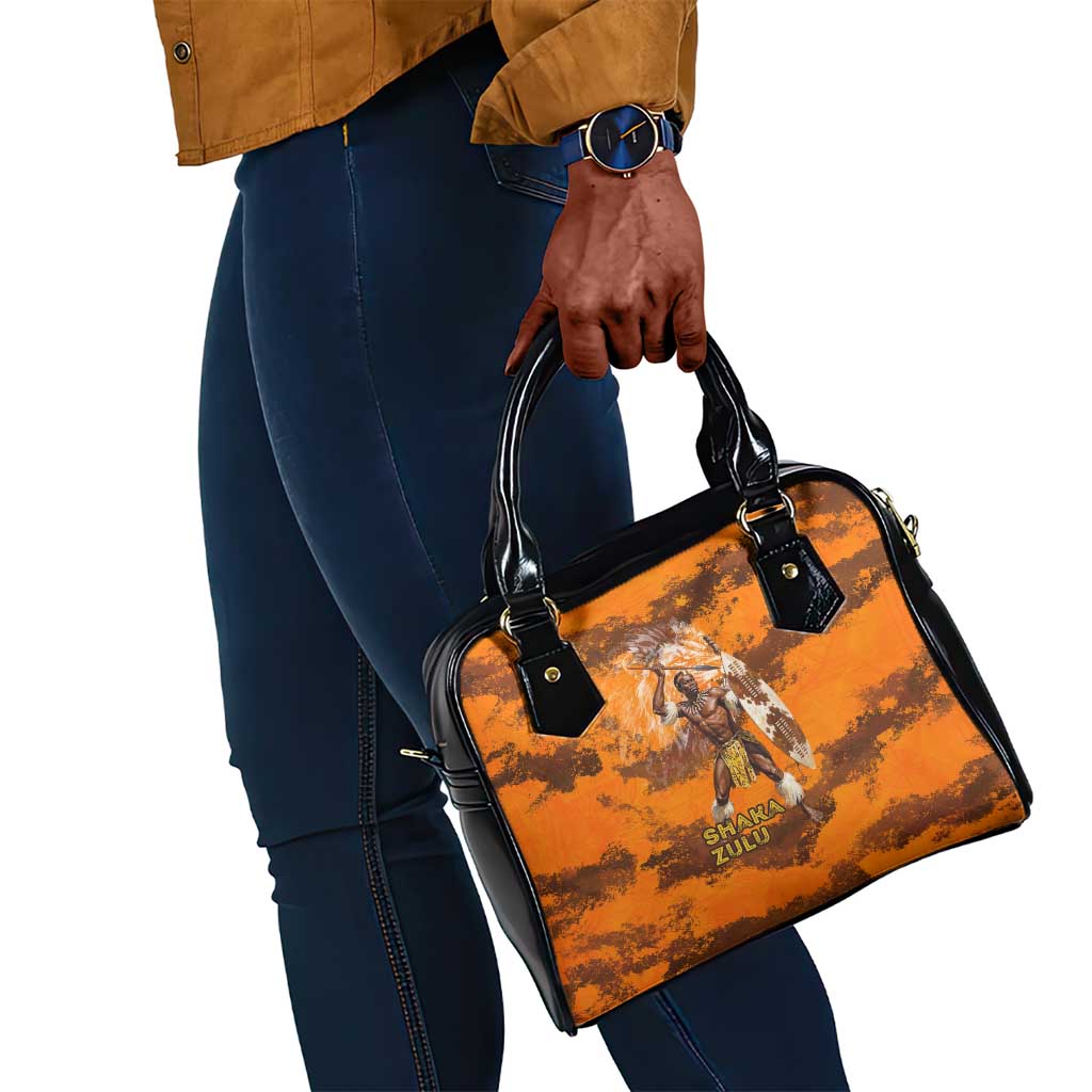 Shaka Zulu Shoulder Handbag Warrior Fiery Roaring Lion - Never Retreat Never Surrender African Strength and Courage - African Pride