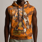 Shaka Zulu Sleeveless Hoodie Warrior Fiery Roaring Lion - Never Retreat Never Surrender African Strength and Courage - African Pride