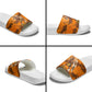Shaka Zulu Slide Sandals Warrior Fiery Roaring Lion - Never Retreat Never Surrender African Strength and Courage - African Pride