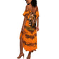 Shaka Zulu Summer Maxi Dress Warrior Fiery Roaring Lion - Never Retreat Never Surrender African Strength and Courage - African Pride