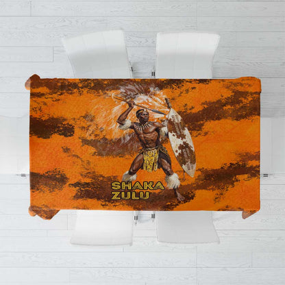 Shaka Zulu Tablecloth Warrior Fiery Roaring Lion - Never Retreat Never Surrender African Strength and Courage - African Pride