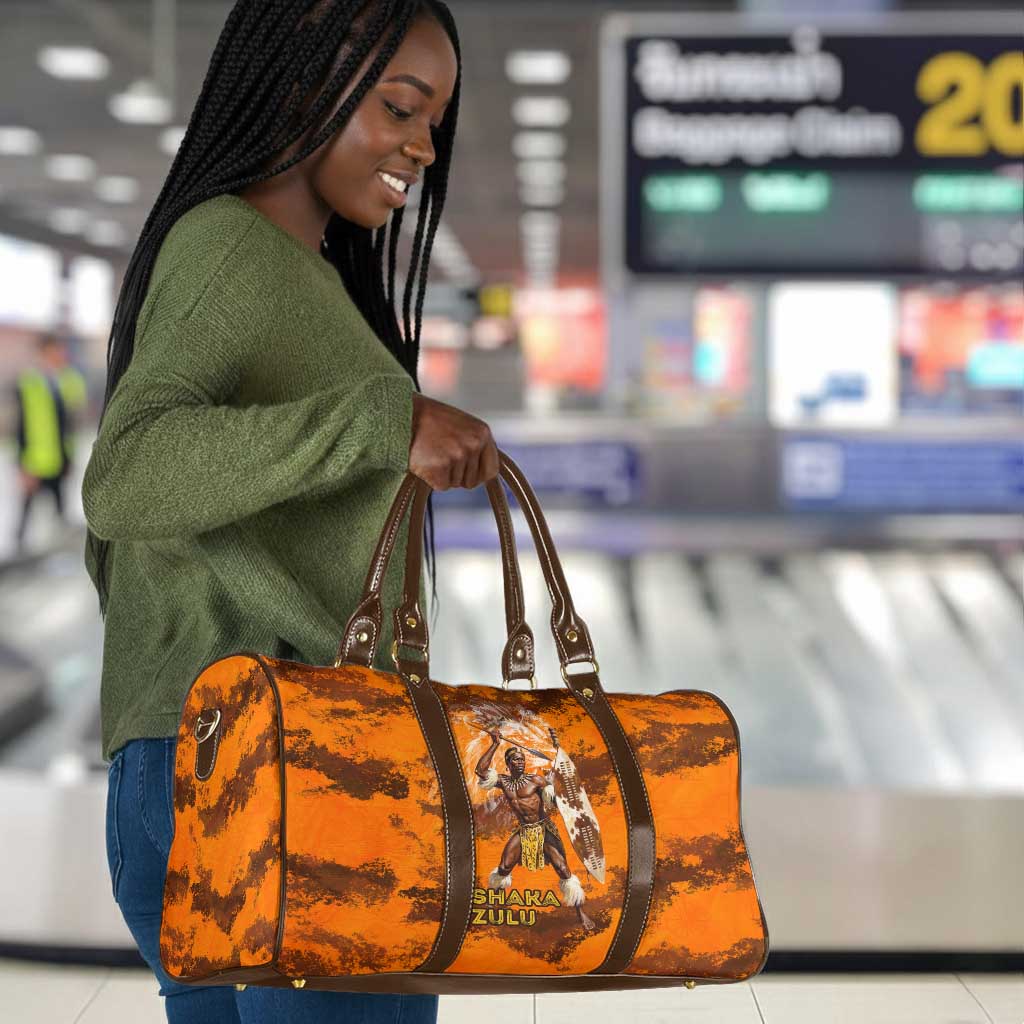 Shaka Zulu Travel Bag Warrior Fiery Roaring Lion - Never Retreat Never Surrender African Strength and Courage - African Pride
