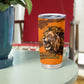 Shaka Zulu Tumbler Cup Warrior Fiery Roaring Lion - Never Retreat Never Surrender African Strength and Courage - African Pride