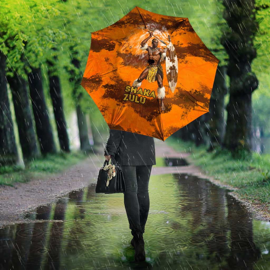 Shaka Zulu Umbrella Warrior Fiery Roaring Lion - Never Retreat Never Surrender African Strength and Courage - African Pride
