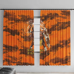 Shaka Zulu Window Curtain Warrior Fiery Roaring Lion - Never Retreat Never Surrender African Strength and Courage - African Pride