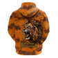 Shaka Zulu Zip Hoodie Warrior Fiery Roaring Lion - Never Retreat Never Surrender African Strength and Courage - African Pride