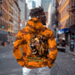 Shaka Zulu Zip Hoodie Warrior Fiery Roaring Lion - Never Retreat Never Surrender African Strength and Courage - African Pride