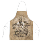 Mansa Musa Apron Sepia Map Historic Pilgrimage Empire Expedition 1324 African Royalty Legacy - African Pride