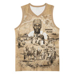 Mansa Musa Basketball Jersey Sepia Map Historic Pilgrimage Empire Expedition 1324 African Royalty Legacy - African Pride