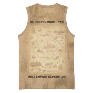 Mansa Musa Basketball Jersey Sepia Map Historic Pilgrimage Empire Expedition 1324 African Royalty Legacy - African Pride