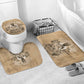 Mansa Musa Bathroom Set Sepia Map Historic Pilgrimage Empire Expedition 1324 African Royalty Legacy - African Pride