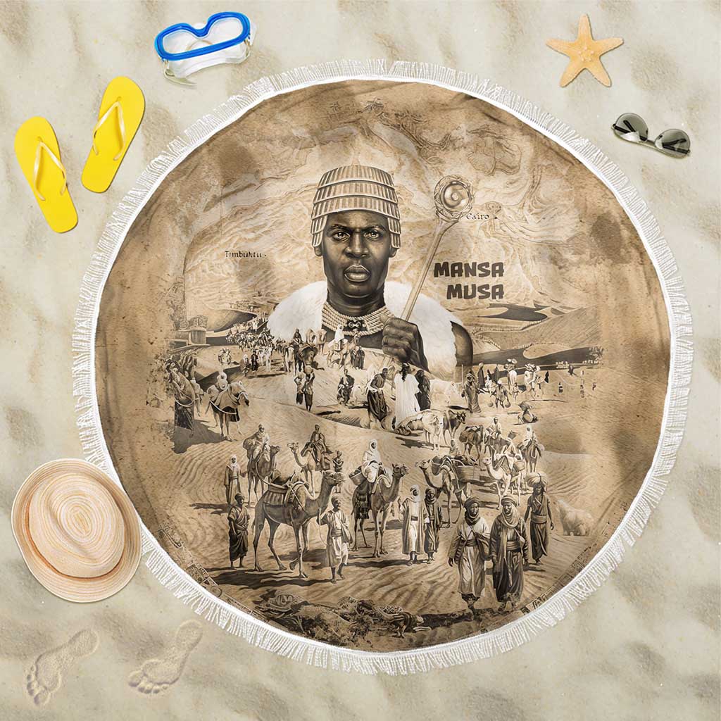 Musa Map Mansa Musa Beach Blanket Sepia Map Historic Pilgrimage Empire ...