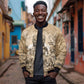 Mansa Musa Bomber Jacket Sepia Map Historic Pilgrimage Empire Expedition 1324 African Royalty Legacy - African Pride