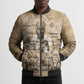 Mansa Musa Bomber Puffer Jacket Sepia Map Historic Pilgrimage Empire Expedition 1324 African Royalty Legacy - African Pride