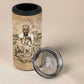 Mansa Musa 4 in 1 Can Cooler Tumbler Sepia Map Historic Pilgrimage Empire Expedition 1324 African Royalty Legacy - African Pride