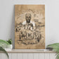 Mansa Musa Canvas Wall Art Sepia Map Historic Pilgrimage Empire Expedition 1324 African Royalty Legacy - African Pride