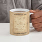 Mansa Musa Ceramic Mug Sepia Map Historic Pilgrimage Empire Expedition 1324 African Royalty Legacy - African Pride