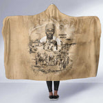 Mansa Musa Hooded Blanket Sepia Map Historic Pilgrimage Empire Expedition 1324 African Royalty Legacy - African Pride