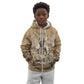 Mansa Musa Kid Hoodie Sepia Map Historic Pilgrimage Empire Expedition 1324 African Royalty Legacy - African Pride
