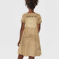 Mansa Musa Kid Short Sleeve Dress Sepia Map Historic Pilgrimage Empire Expedition 1324 African Royalty Legacy - African Pride