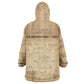 Mansa Musa Kid Wearable Blanket Hoodie Sepia Map Historic Pilgrimage Empire Expedition 1324 African Royalty Legacy - African Pride