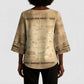 Mansa Musa Kimono Sleeve Blouse Sepia Map Historic Pilgrimage Empire Expedition 1324 African Royalty Legacy - African Pride