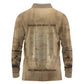 Mansa Musa Long Sleeve Polo Shirt Sepia Map Historic Pilgrimage Empire Expedition 1324 African Royalty Legacy - African Pride