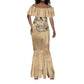 Mansa Musa Mermaid Dress Sepia Map Historic Pilgrimage Empire Expedition 1324 African Royalty Legacy - African Pride