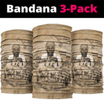 Mansa Musa Neck Gaiter Sepia Map Historic Pilgrimage Empire Expedition 1324 African Royalty Legacy - African Pride