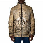 Mansa Musa Padded Jacket Sepia Map Historic Pilgrimage Empire Expedition 1324 African Royalty Legacy - African Pride