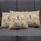 Mansa Musa Pillow Cover Sepia Map Historic Pilgrimage Empire Expedition 1324 African Royalty Legacy - African Pride