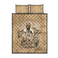 Mansa Musa Quilt Bed Set Sepia Map Historic Pilgrimage Empire Expedition 1324 African Royalty Legacy - African Pride